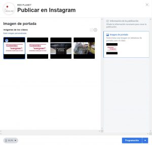 Elegir imagen de portada para video de Ig desde Fb