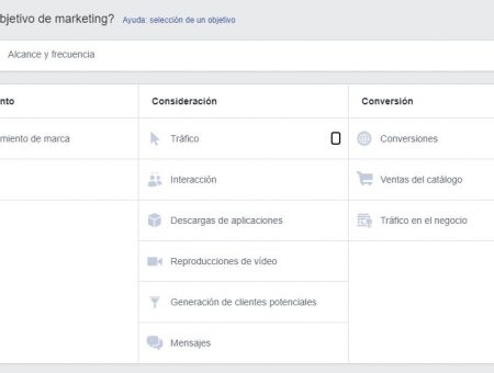 Objetivos para las campañas de Facebook e Instagram Objetivos para las campañas de Facebook e Instagram
