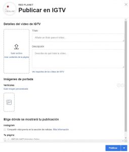 Publicar en IGTV desde Facebook