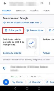 Añadir localización de la empresa en Google Maps