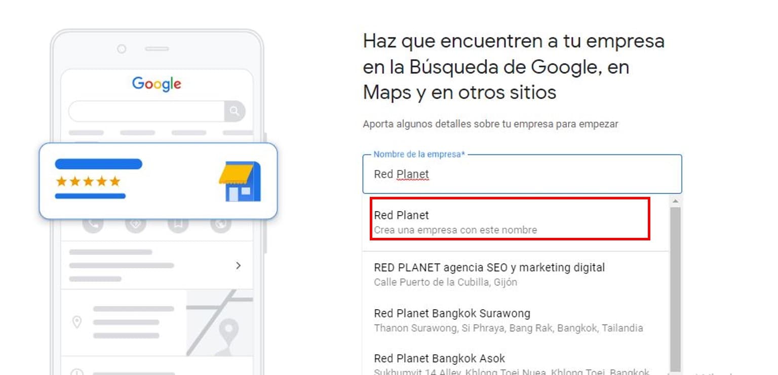 Cómo crear una cuenta en Google My Business